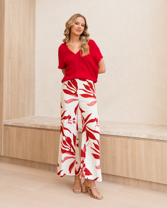 TFE12149-1/O SCARLET BLOOM PANT