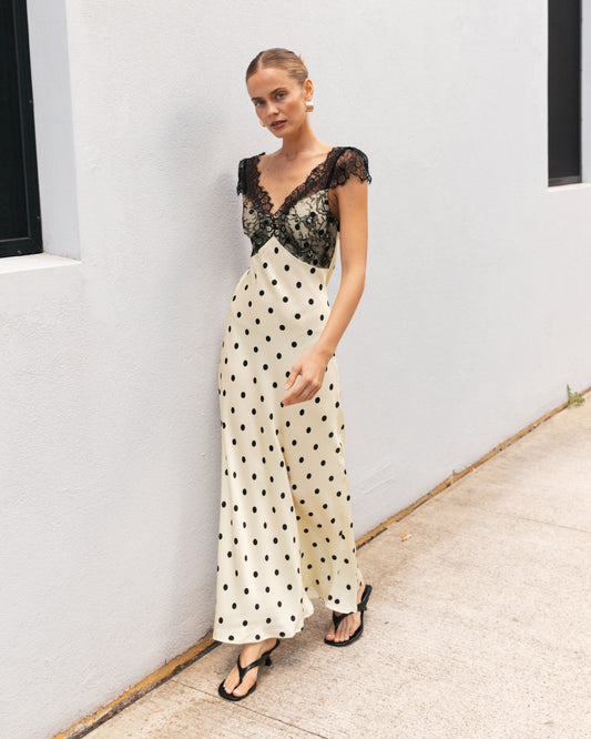 TFE11750/O ANIKA DOTS MIDI DRESS