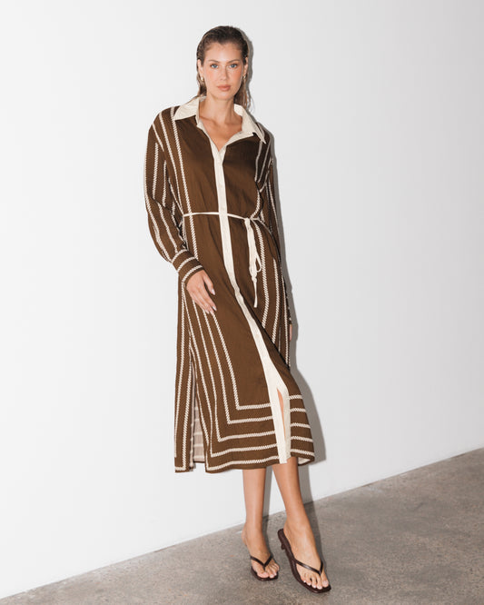 TFE11806/O HARPER STRIPE DRESS