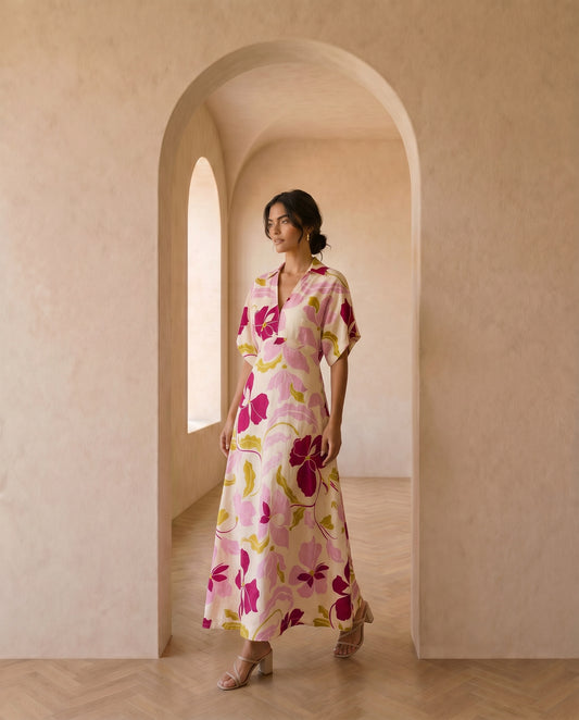 TFE11982/O SPRING IN BLOOM MAXI DRESS