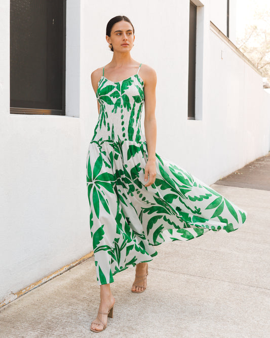 TFE12094/O PALM RIO MIDI DRESS