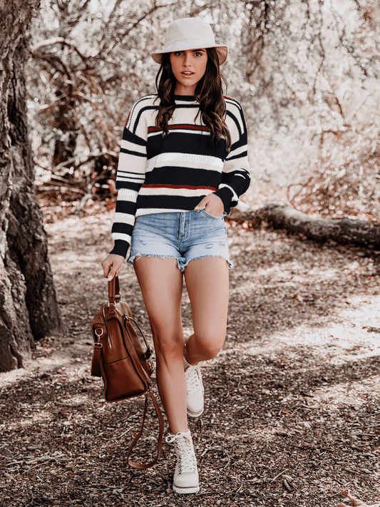 SM_E2196/O STRIPE KNIT