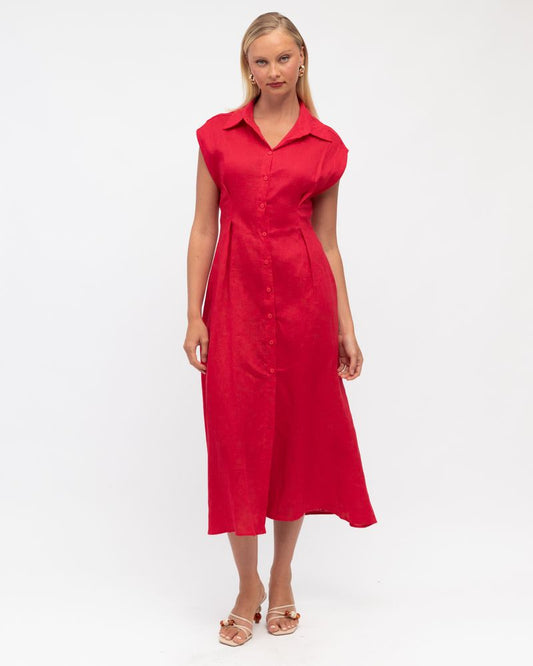 TFL9097-3 -6/O - LINEN DRESS