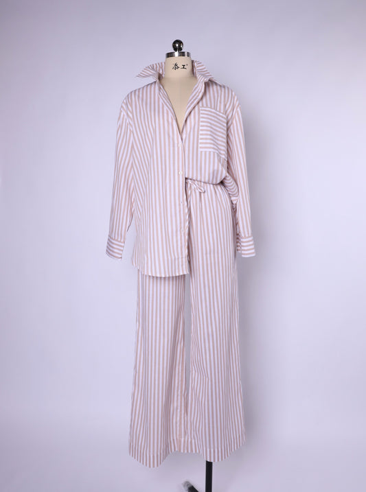 VH23112+VH23113, stripe shirt pant set
