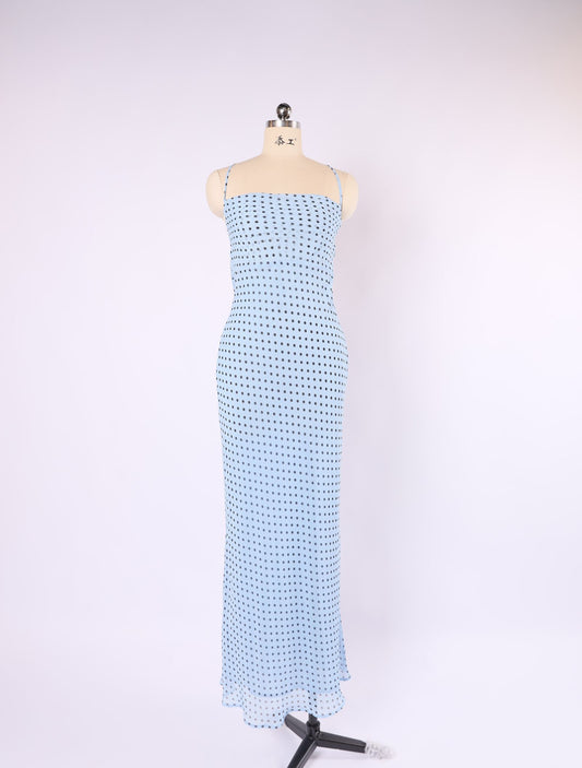 VH25010/H Chiffon max dress - Baby blue (4)