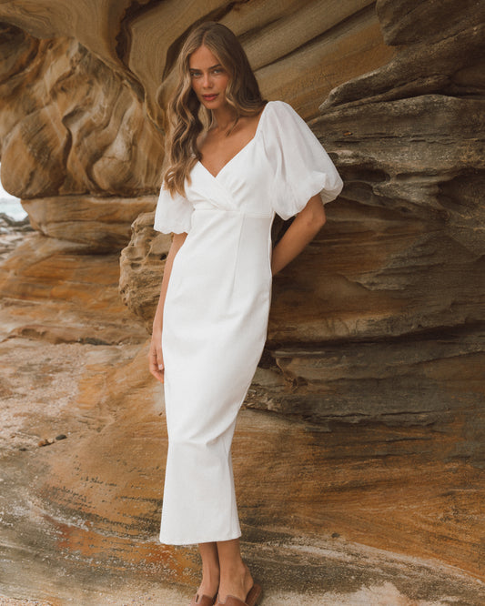 VV10278/O PERFECT LITTLE PUFF SLEEVE DRESS