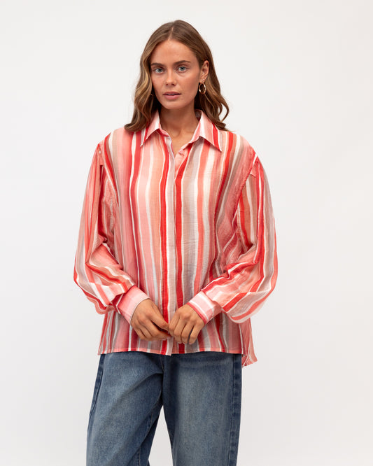 VV11752-2/O PINK STRIPE SHIRT