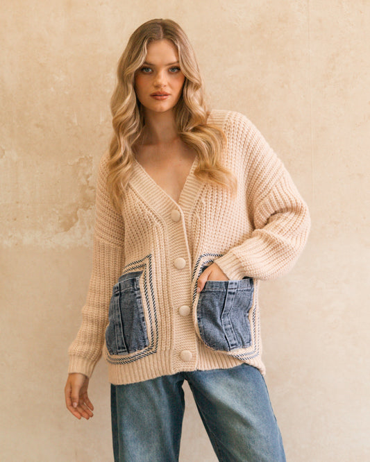 VV11896/O KNIT AND JEAN CARDI
