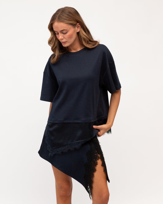 VV12044/O LACE TRIM TEE