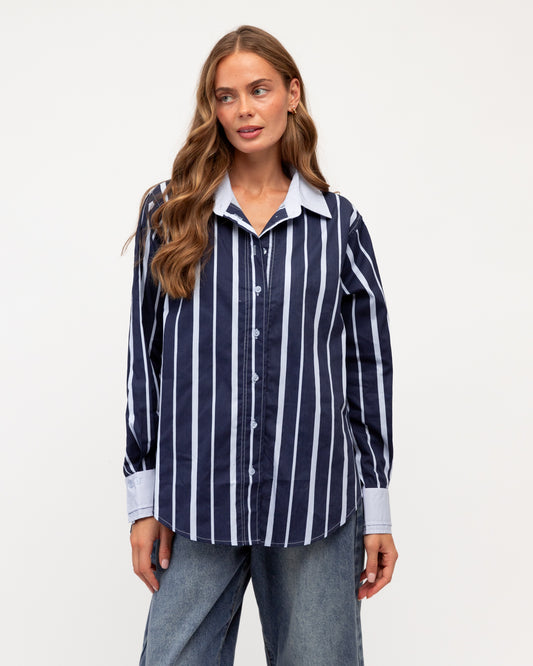 VV12053/O OXFORD STRIPE SHIRT