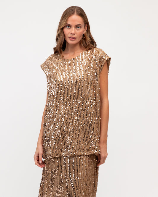 VV12055/O LUXE SHIMMER TOP