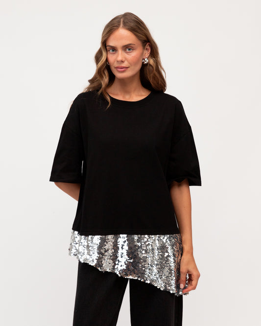 VV12091/O SEQUIN EDGE TOP