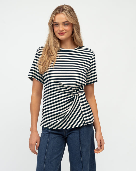 VV12121-1/O BLUE STRIPE TOP