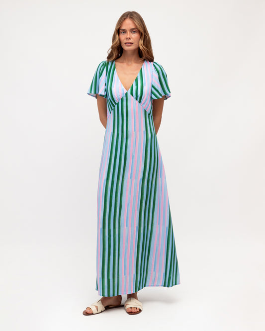 VVE11144-6/O SWEET STRIPE MAXI