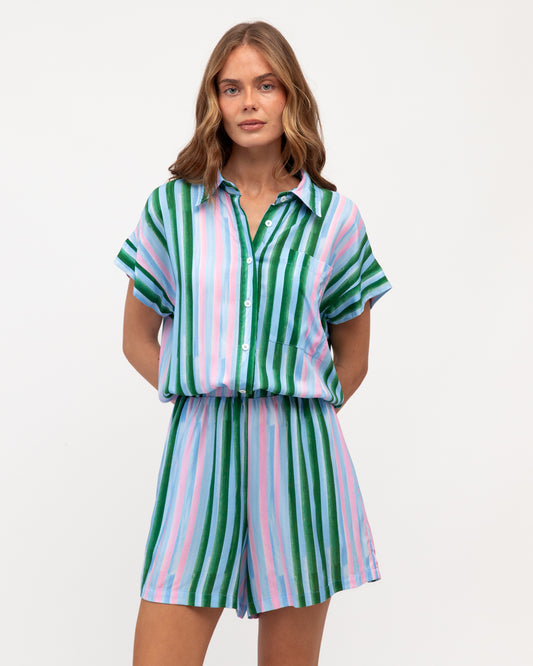 VVE11753-1/O SWEET STRIPE PLAYSUIT