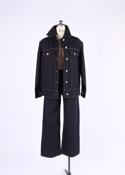 VX23046/O Mid Waist Straight Leg Jeans - INDIGO