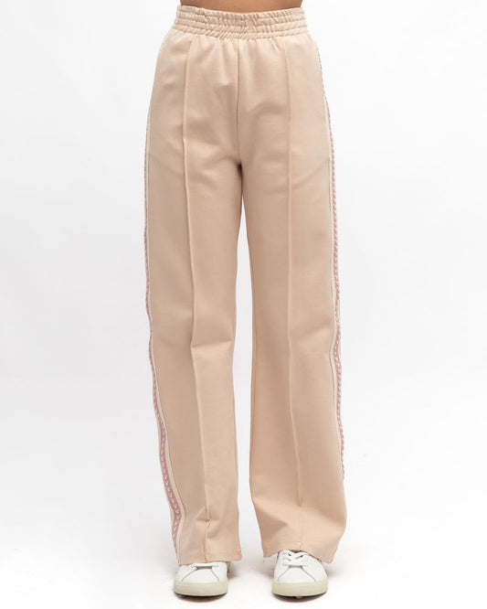 VV10583-11/O CREAM STRIPE PANNEL PANTS