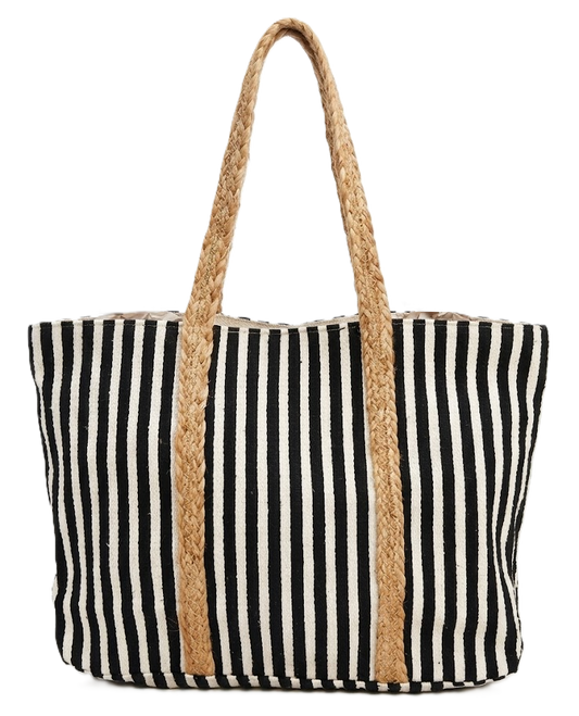 RGB-3135 Black -  Black Stripe Everyday Tote
