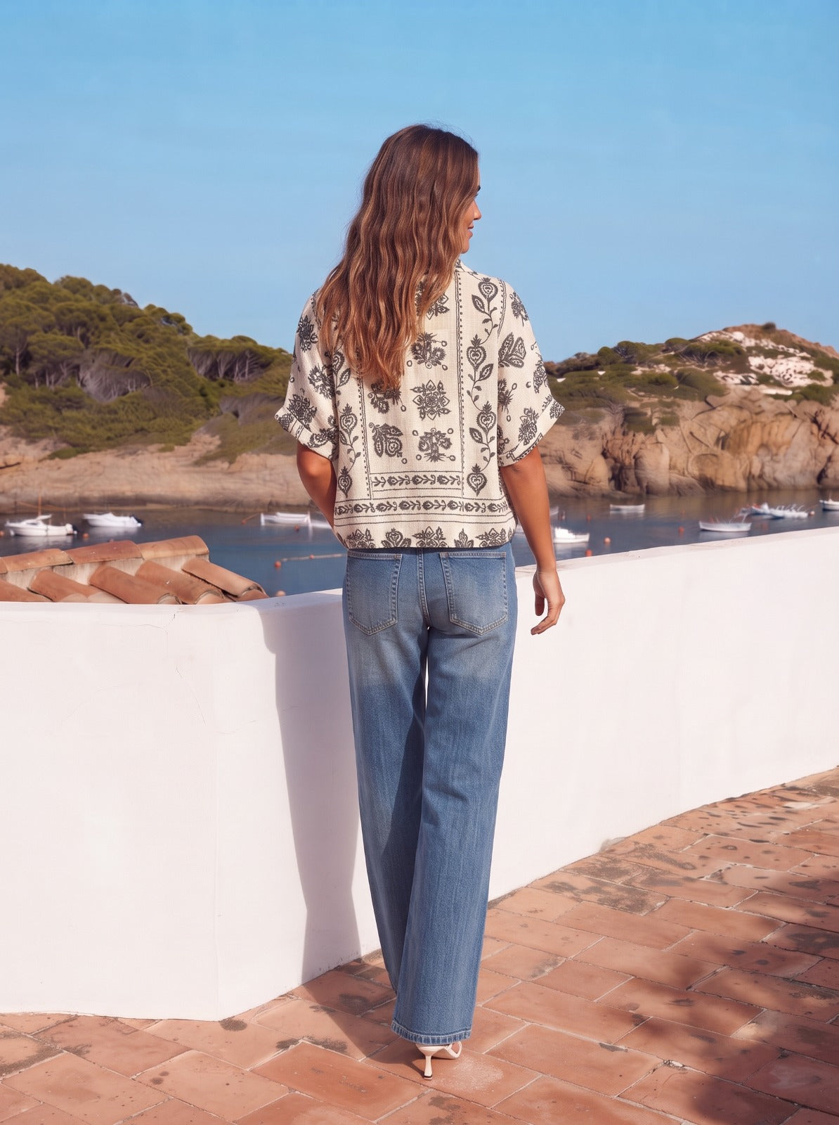 L1121/O PRINTED BLOUSE