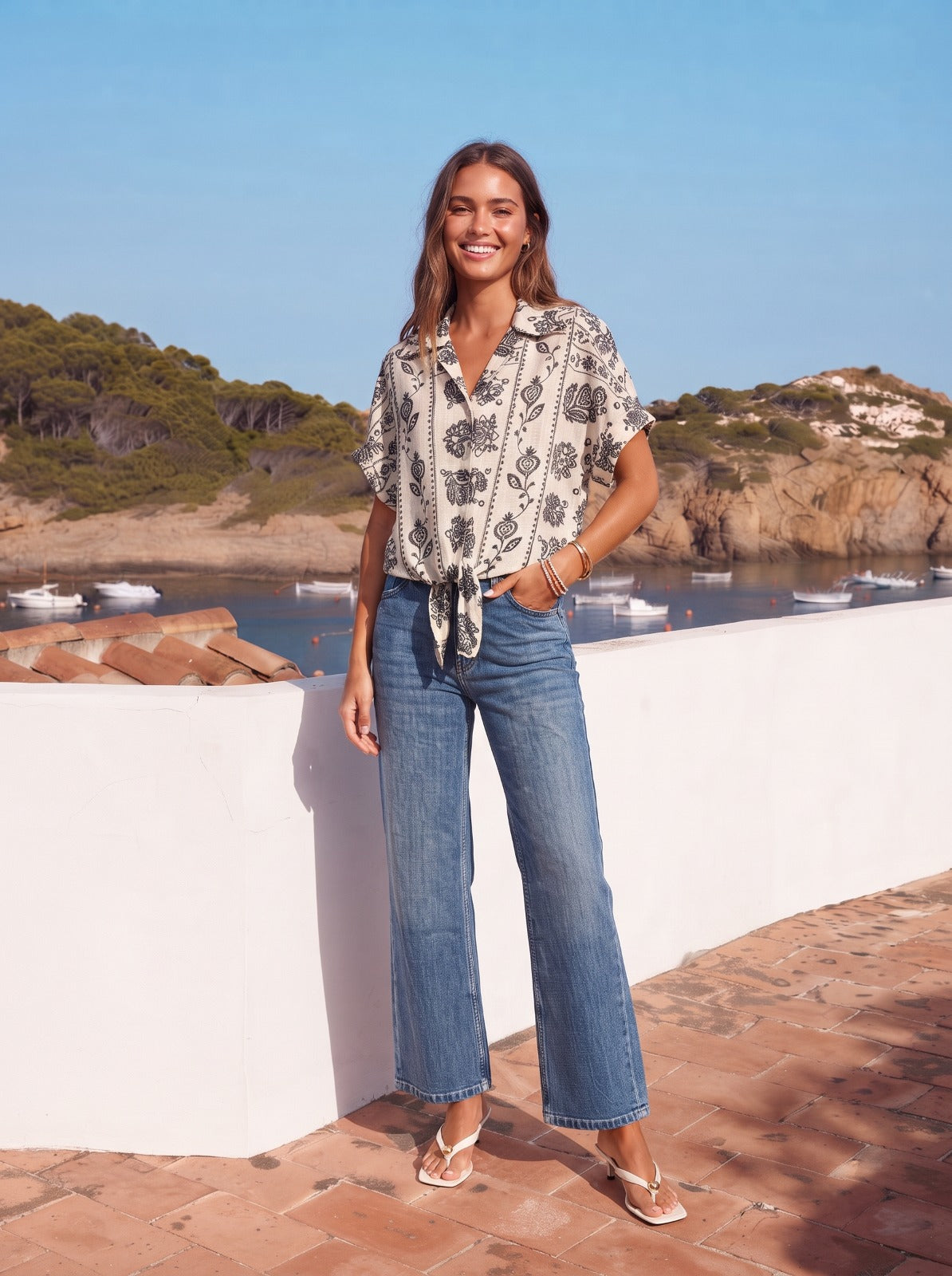 L1121/O PRINTED BLOUSE