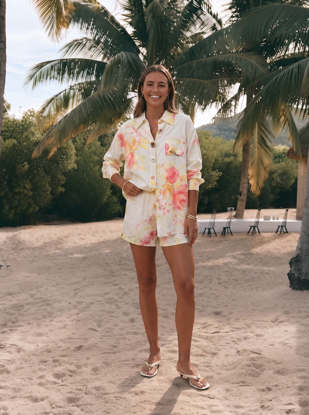 L3025/O PRINTED SHORTS