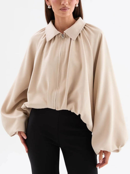 SM_8622-370486-YJG - Bat wing Crop Jacket