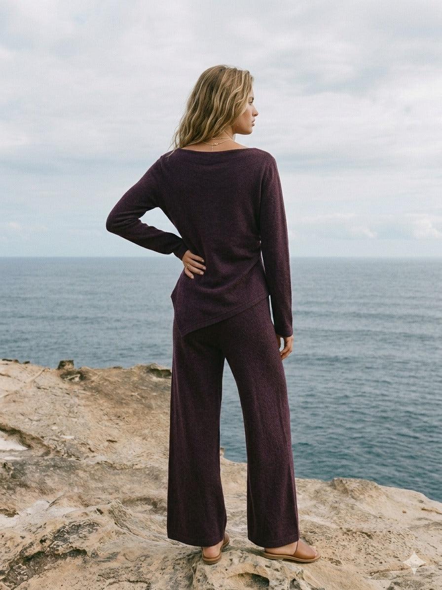 A034140554 KNIT ANGLED TOP