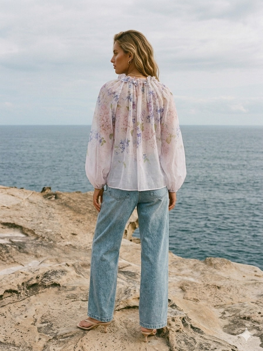 L1130 FLORAL PINK SHIRT