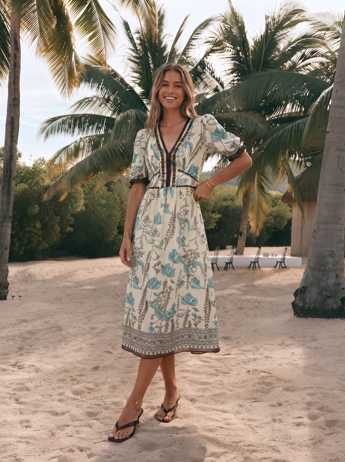 5495/O FLOWER DRESS