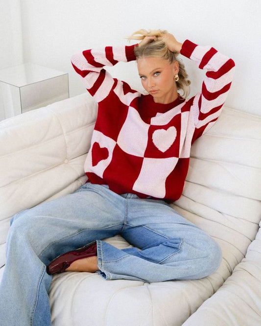 PH12274/O - HEART KNIT JUMPER