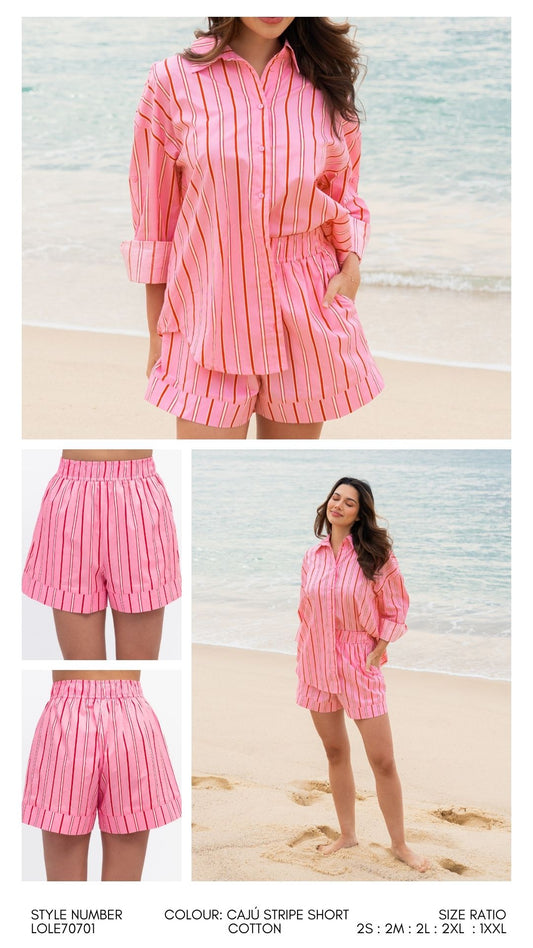 LOLE70701 STRIPE SHORT