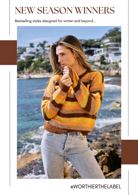 WY-6718 - Tate multi-tone stripes wool blend knit