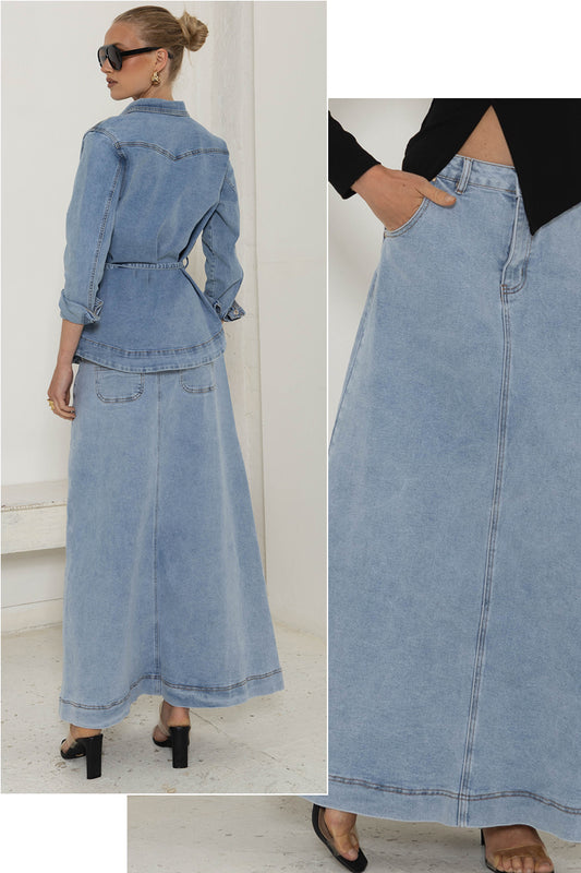 ALP1327/O AIRFORCE LIGHT BLUE SKIRT