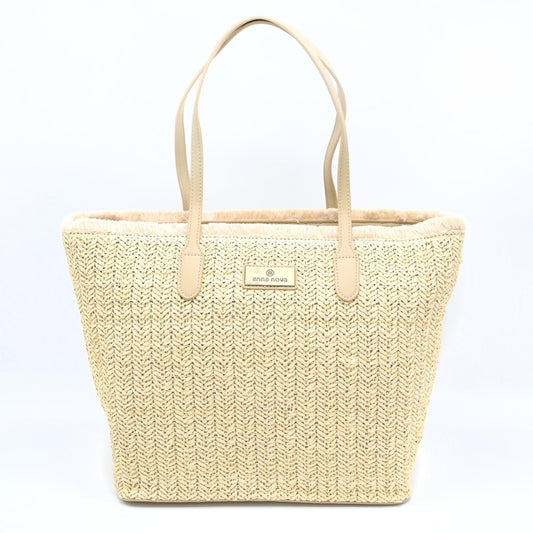 Raffia Tote - Cream