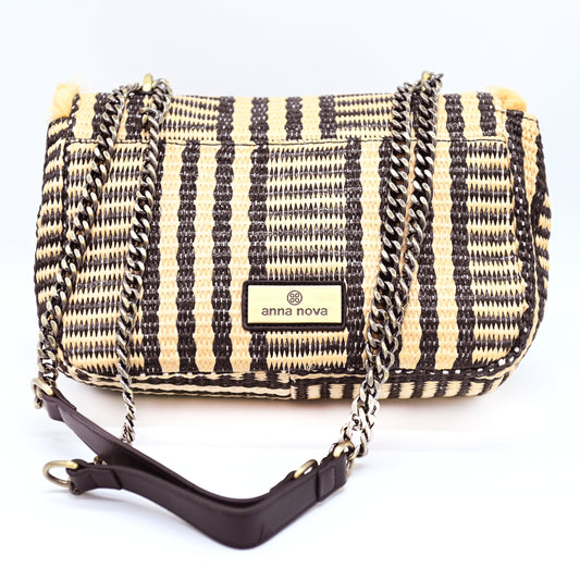 Raffia Clutch - Black