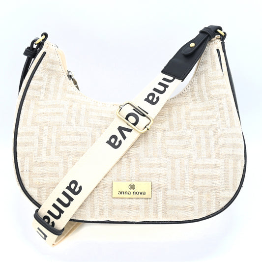 Anna Nova Canvas Saddlebag - Black