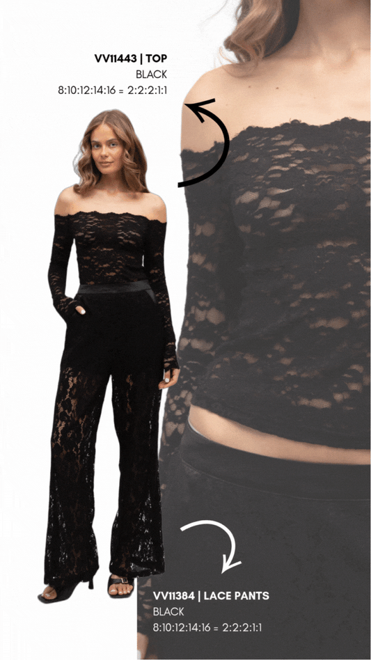 VV11443/O OFF SHOULDER LACE TOP