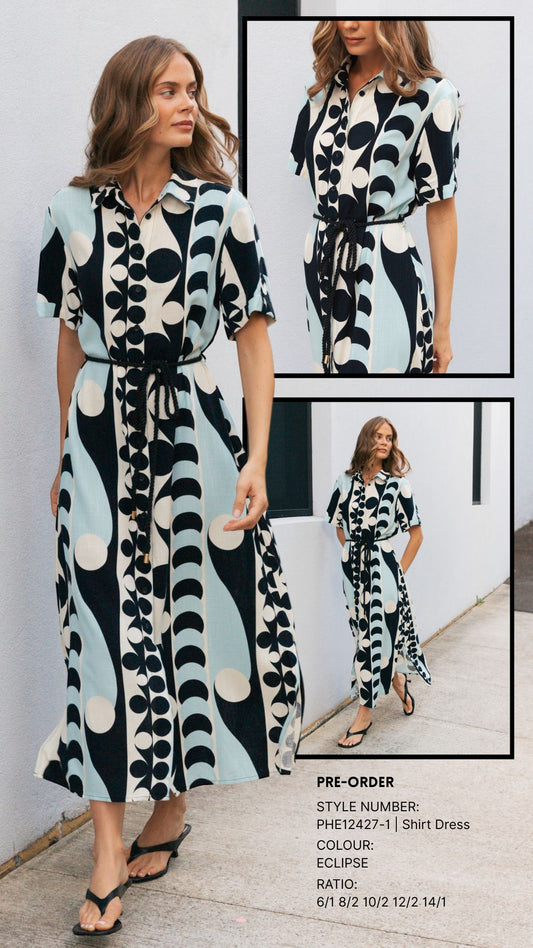 PHE12427-1/O Eclipse Shirt Dress