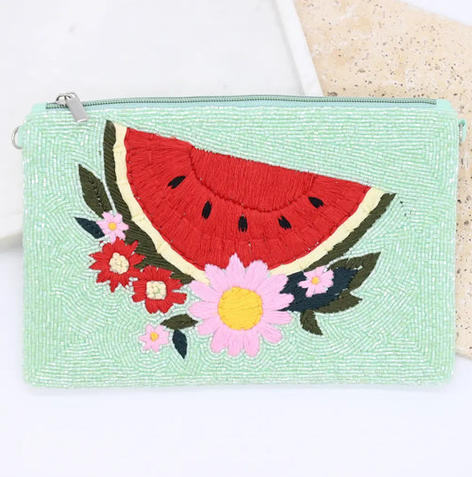 Watermelon Beaded Pouch - BER-CL