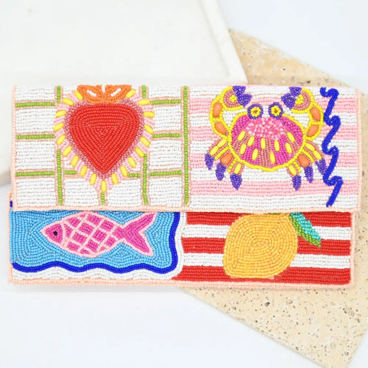 Coastal Beaded Clutch BGN-CL