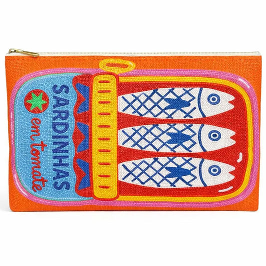 Orange Sardine Tin Beaded Clutch BHC-CL