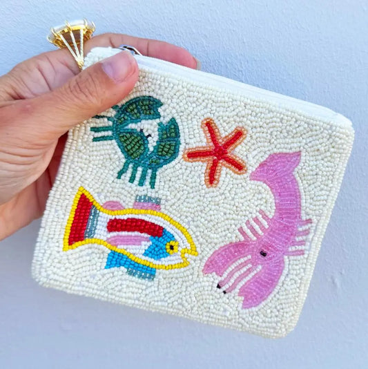 Sandy Shores Beaded Pouch BJC-PO