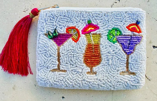 Cocktail Hour Beaded Pouch BJN-PO