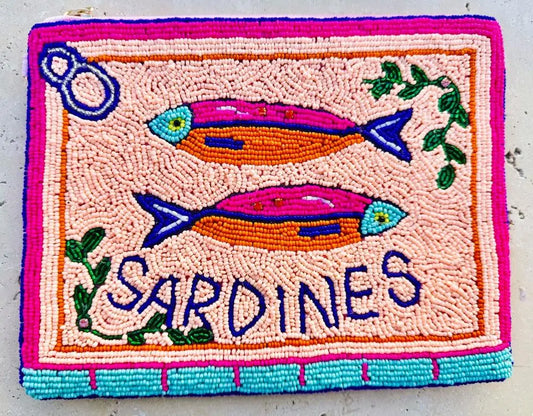 Peachy Sardine Tin Beaded Clutch BJP-CL