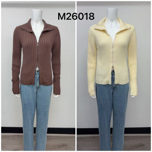 M26018 - ZIP UP KNIT CARDI