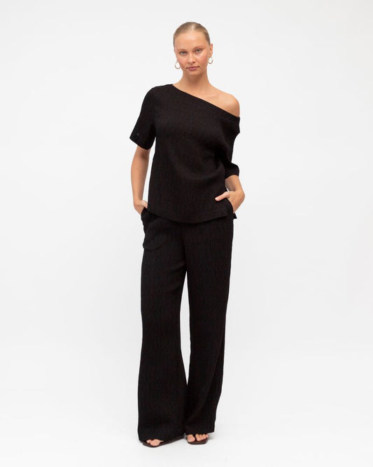 TF11563/O TEXTURED PULL-ON PANTS