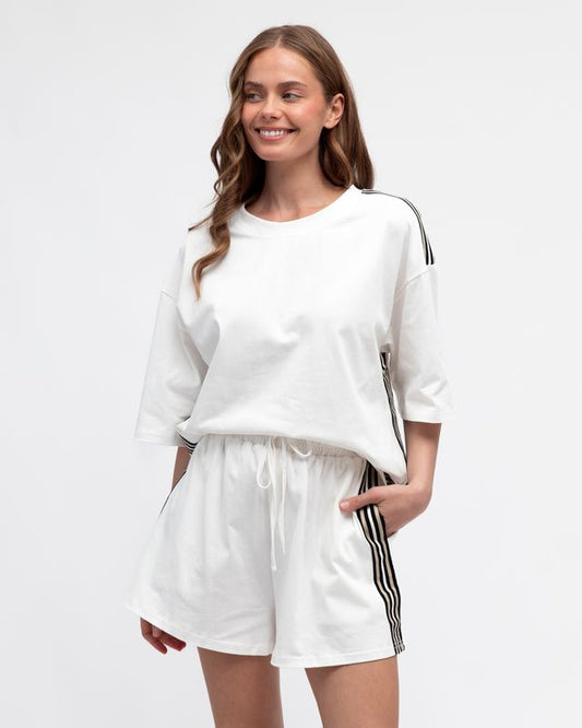 VV11531/O T-SHIRT WITH SIDE STRIPES