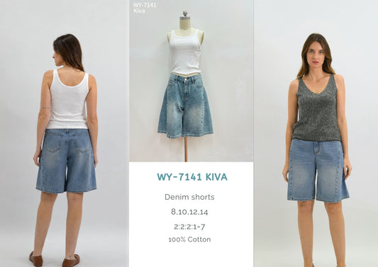WY-7141/O - Kiva Denim shorts