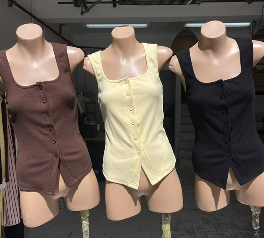 725 ribbed button top (3Y) (3C)