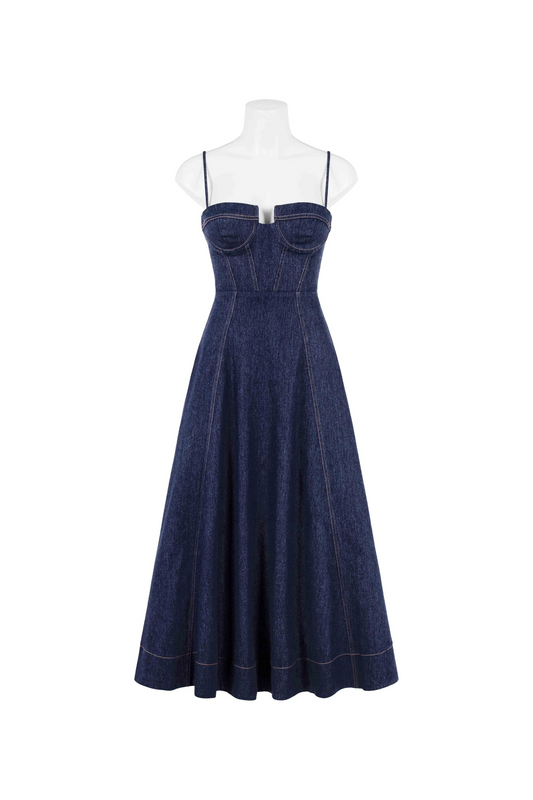 EF3222MA/O DENIM MIDI DRESS